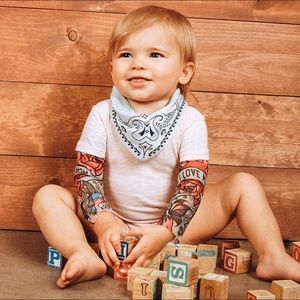 Stephan Baby Tattoo Sleeve Onesie